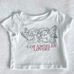 Los Angeles Lovers Angel Baby Crop Tee